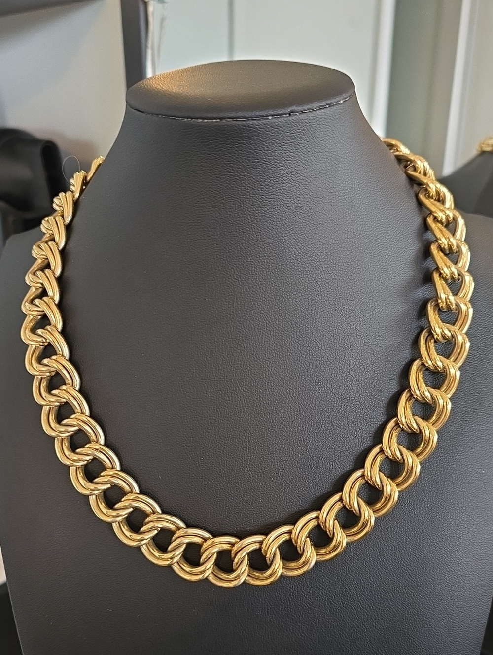 Gold Link Statement Necklace - Women Jewelry